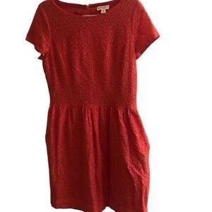 Brooks Brothers Red Fleece Cotton Eyelet Slip Dress Size 10‎